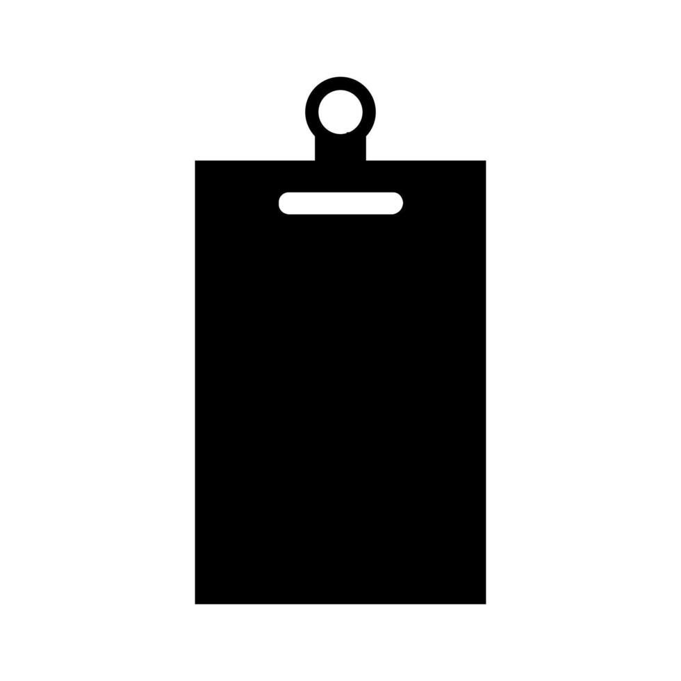 A black clipboard with a pen on it vector