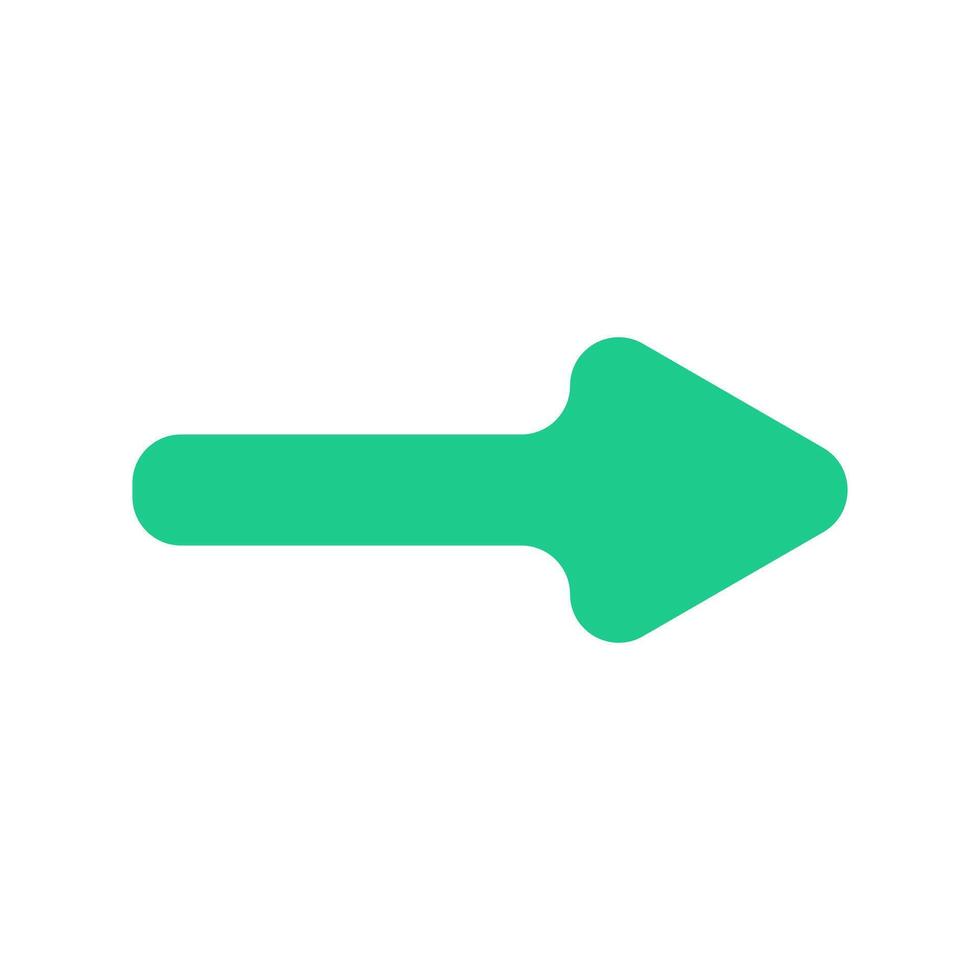 A green arrow pointing in the direction of the arrow vector