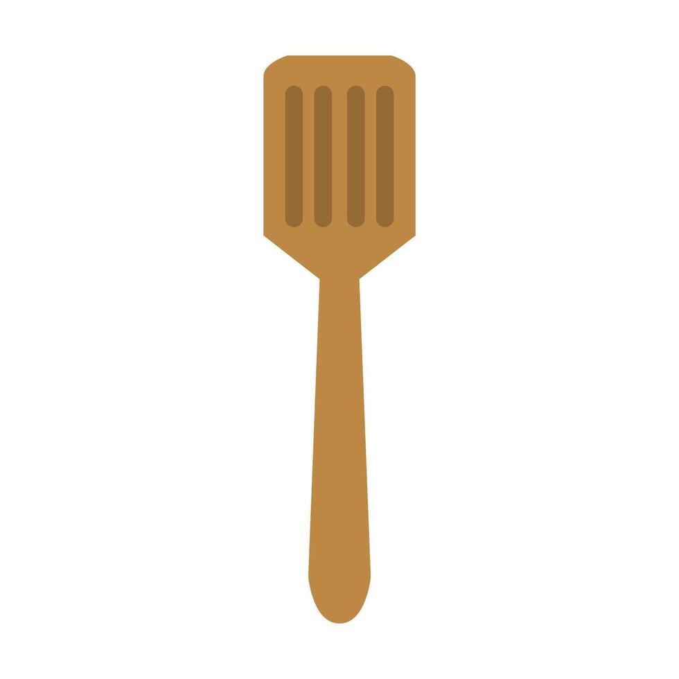 A wooden spatula on a white background vector