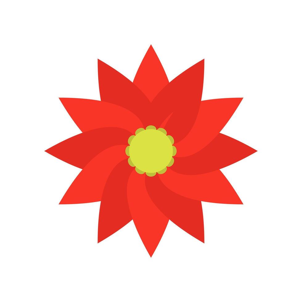 Red flower icon illustration vector