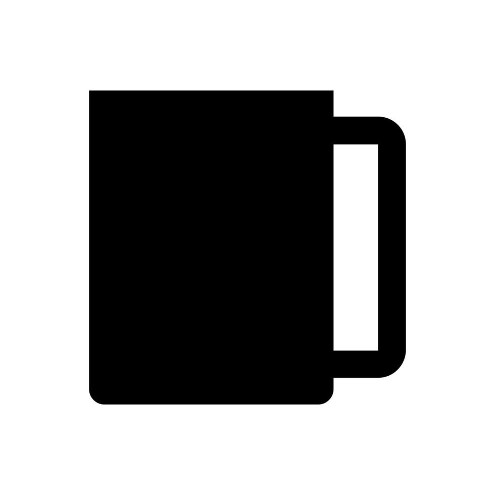 A black and white mug icon on a white background vector