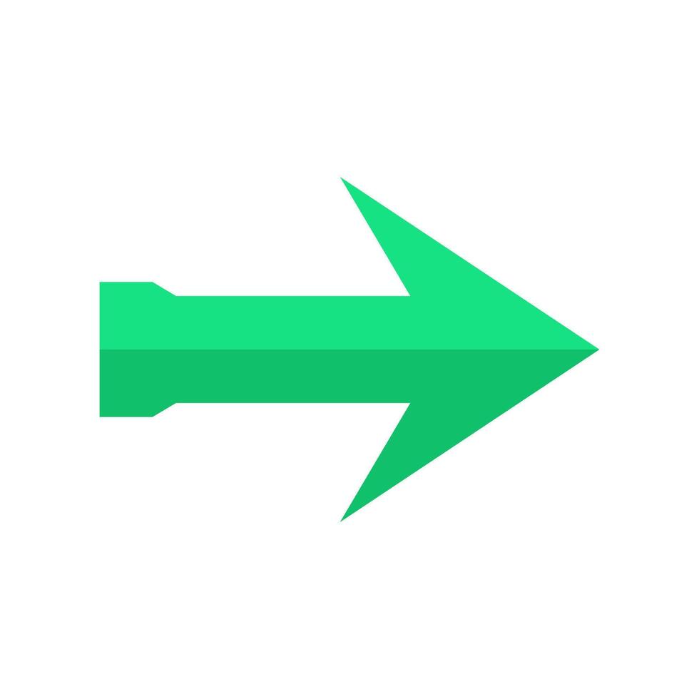 A green arrow pointing in the direction of the arrow vector