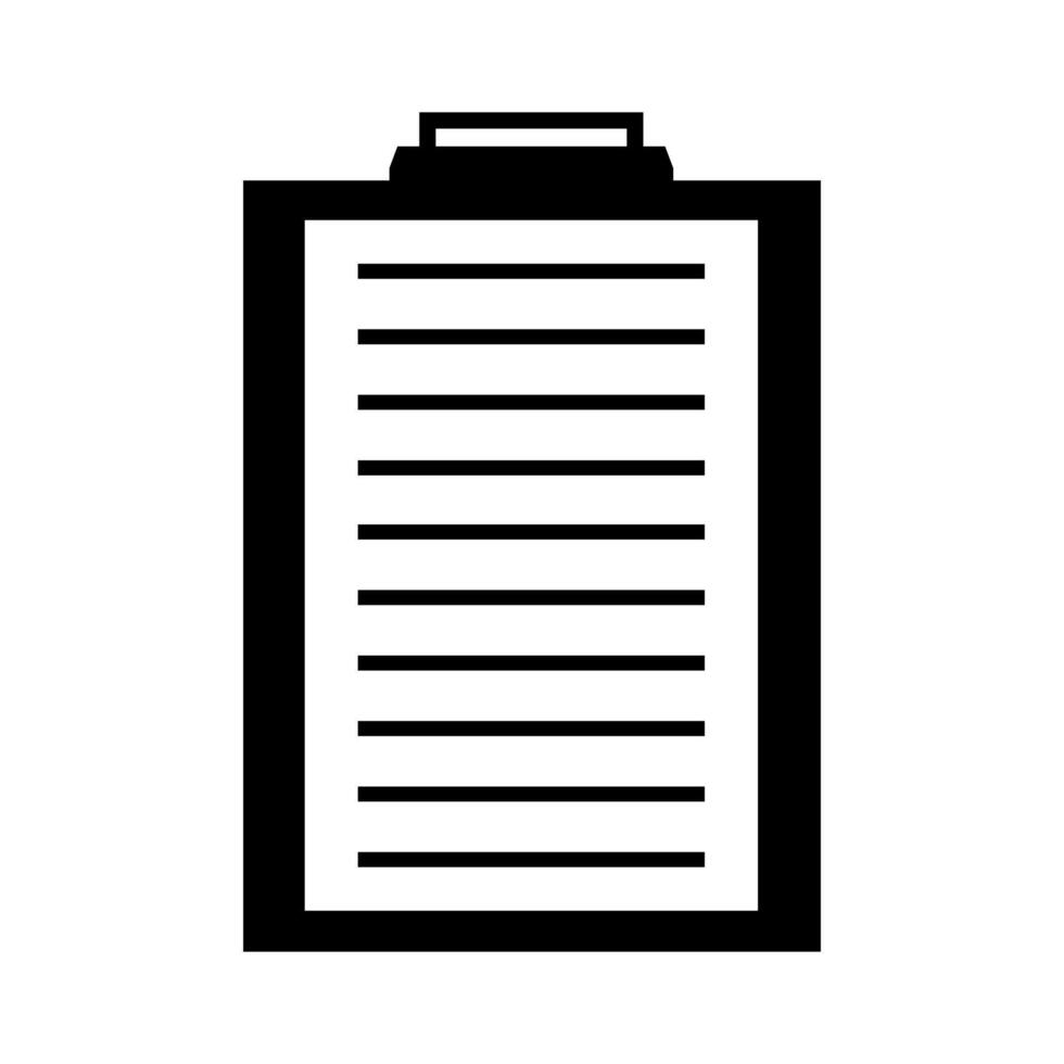 A clipboard icon on a white background vector