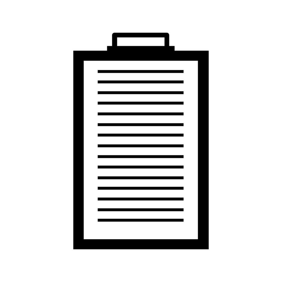 A clipboard with a line on it vector