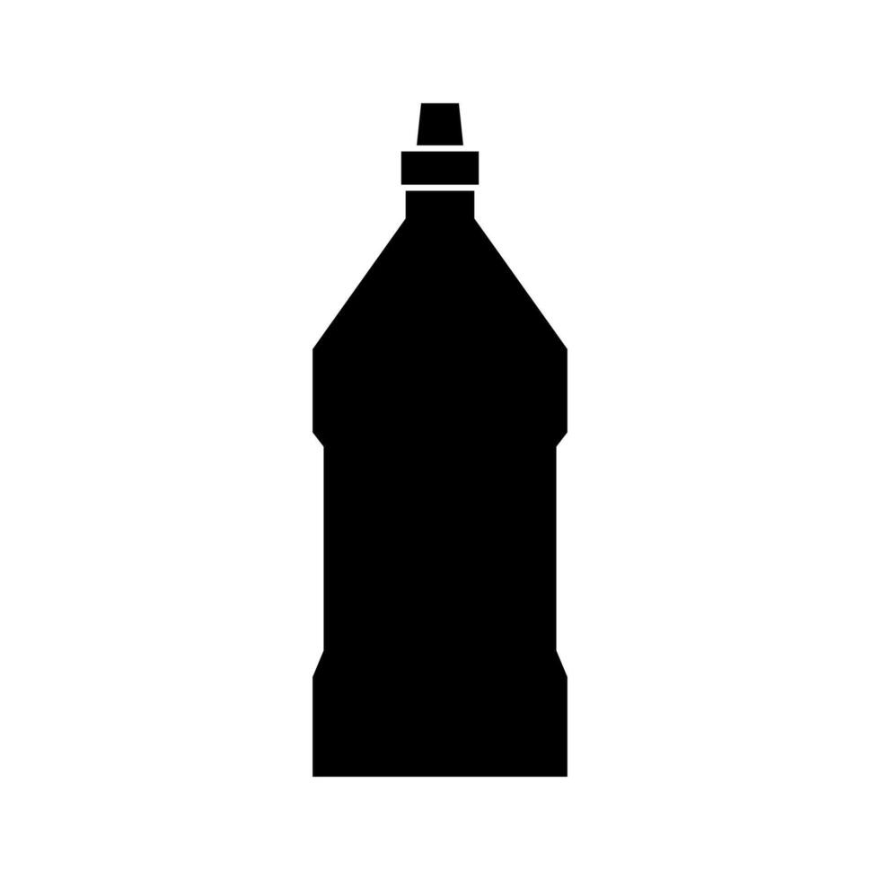 A bottle of liquid is shown on a white background vector