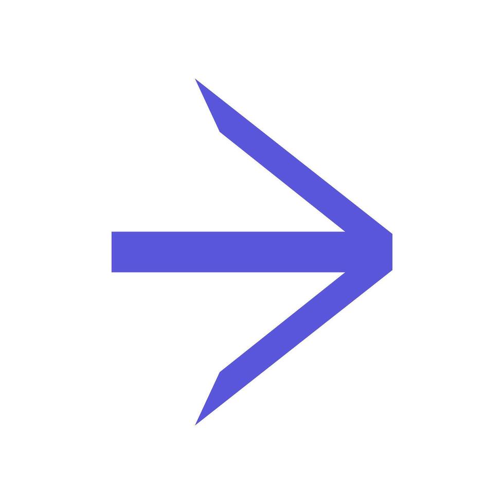 A blue arrow pointing to the right vector
