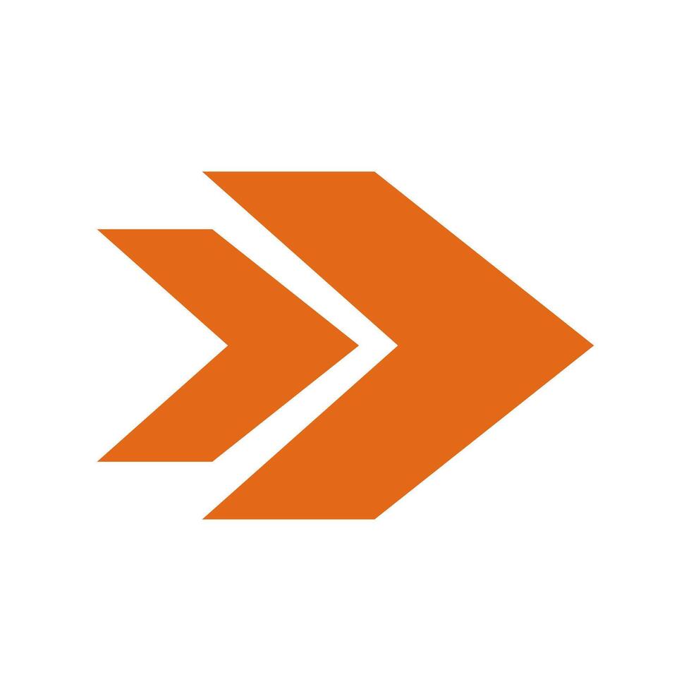 An orange arrow pointing to the right vector