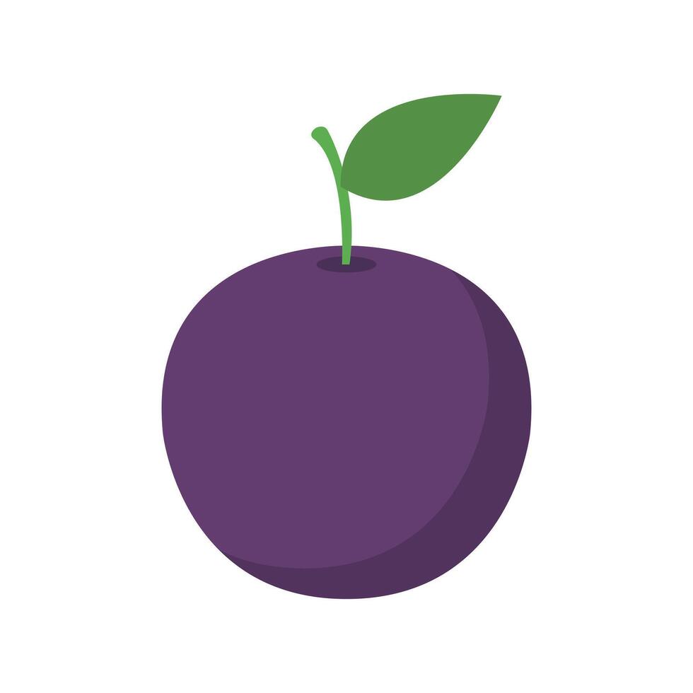 An illustration of a purple apple vector