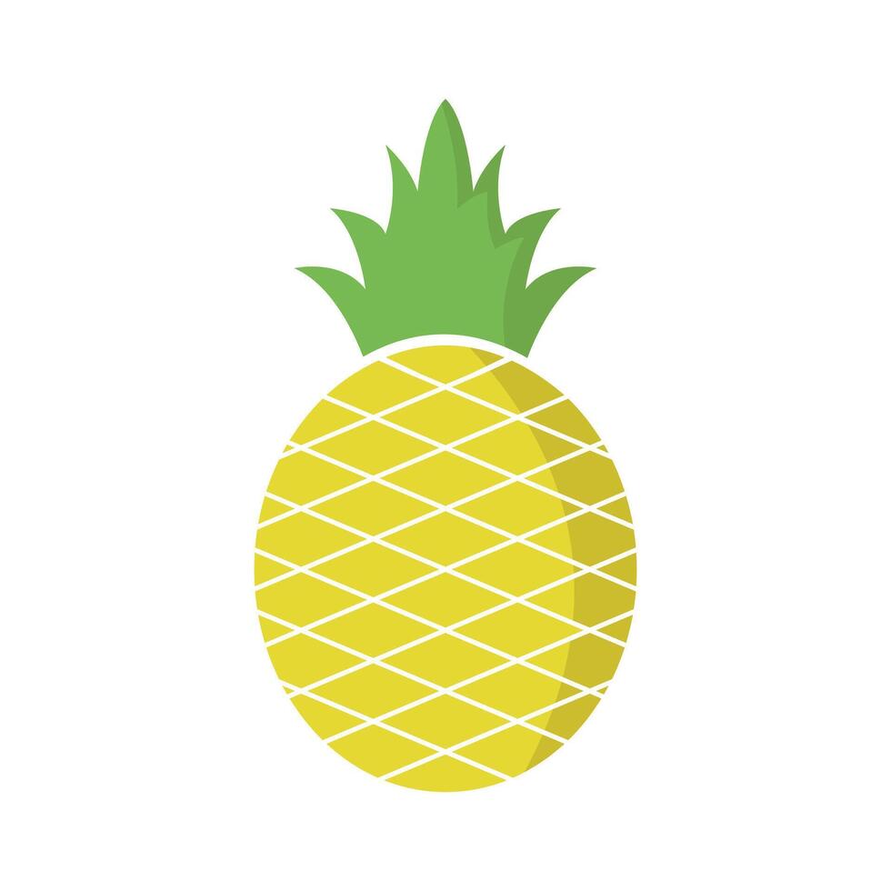 A pineapple is shown on a white background vector