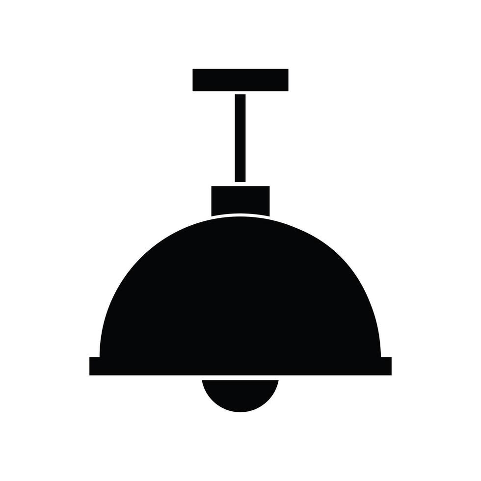 A black and white illustration of a light fixture vector