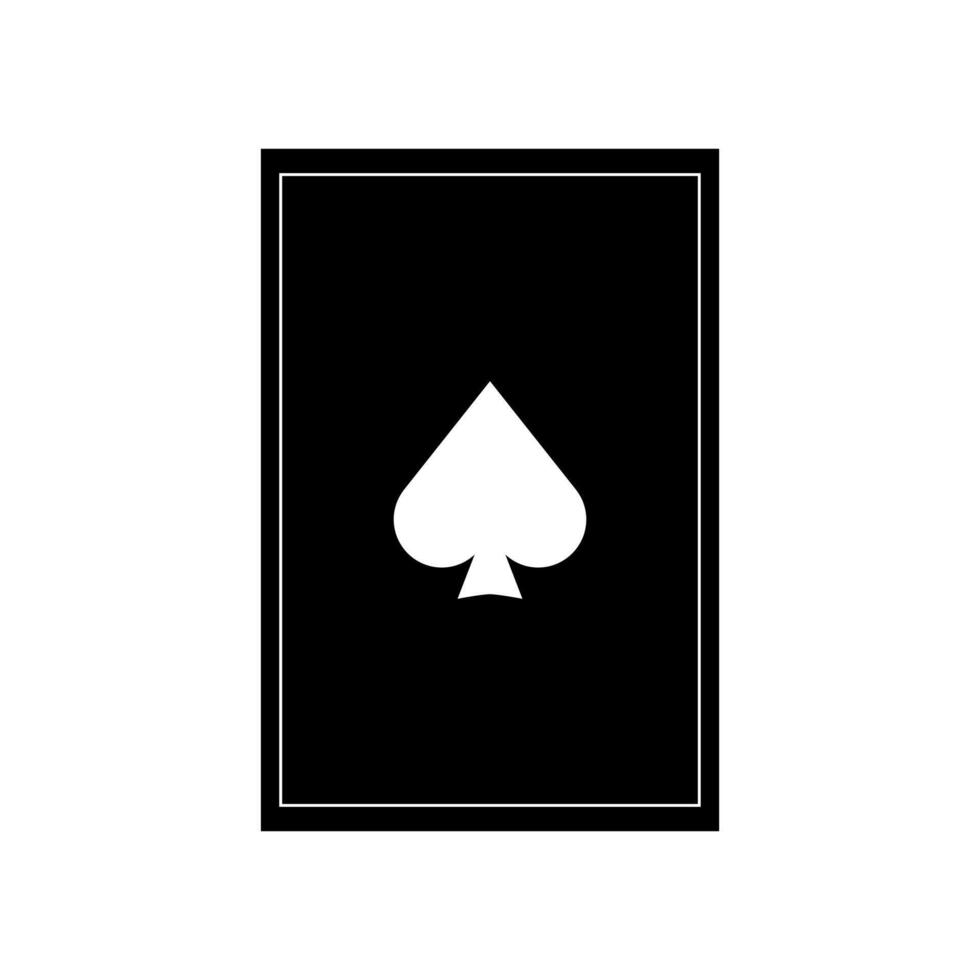 A black and white card with a spade symbol vector