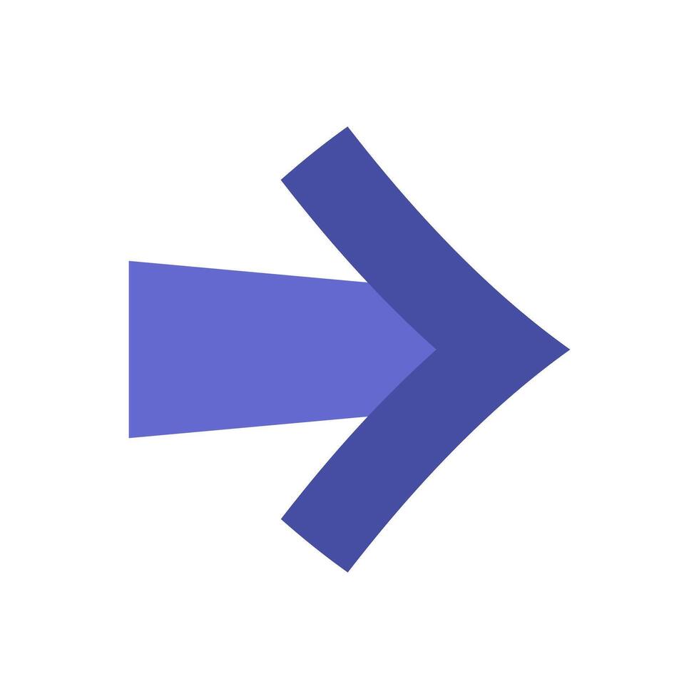 A blue arrow pointing down on a white background vector