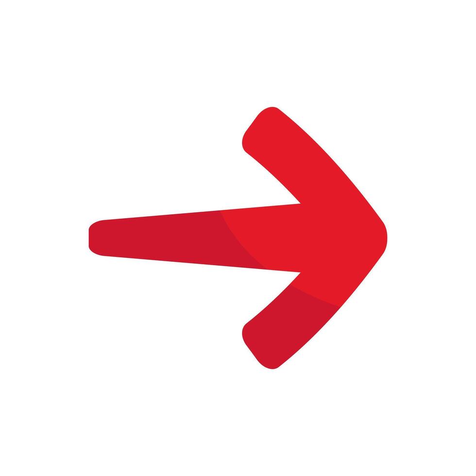 A red arrow pointing down on a white background vector