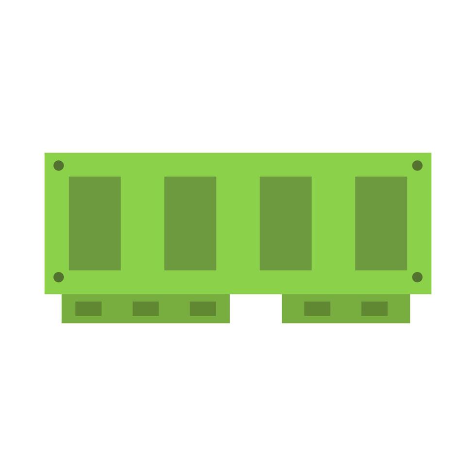 A green cargo container icon on a white background vector