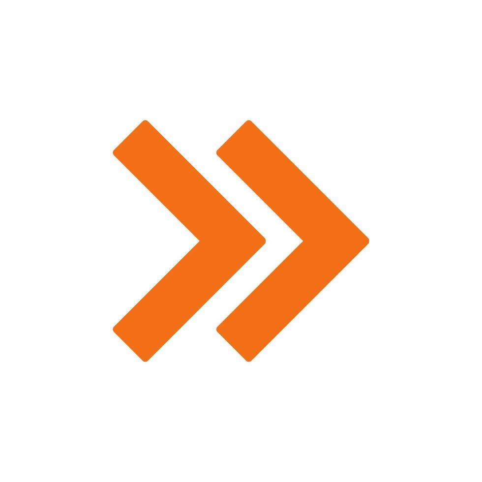 An orange arrow logo on a white background vector