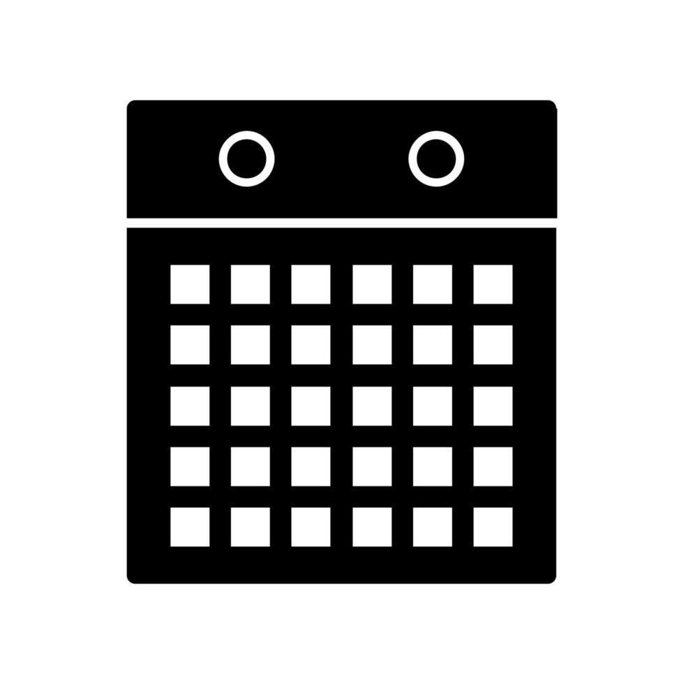 A calendar icon on a white background vector