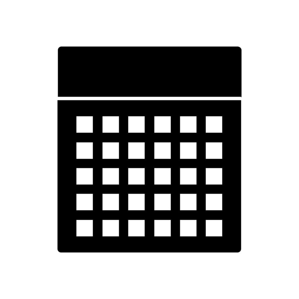 A calendar icon on a white background vector