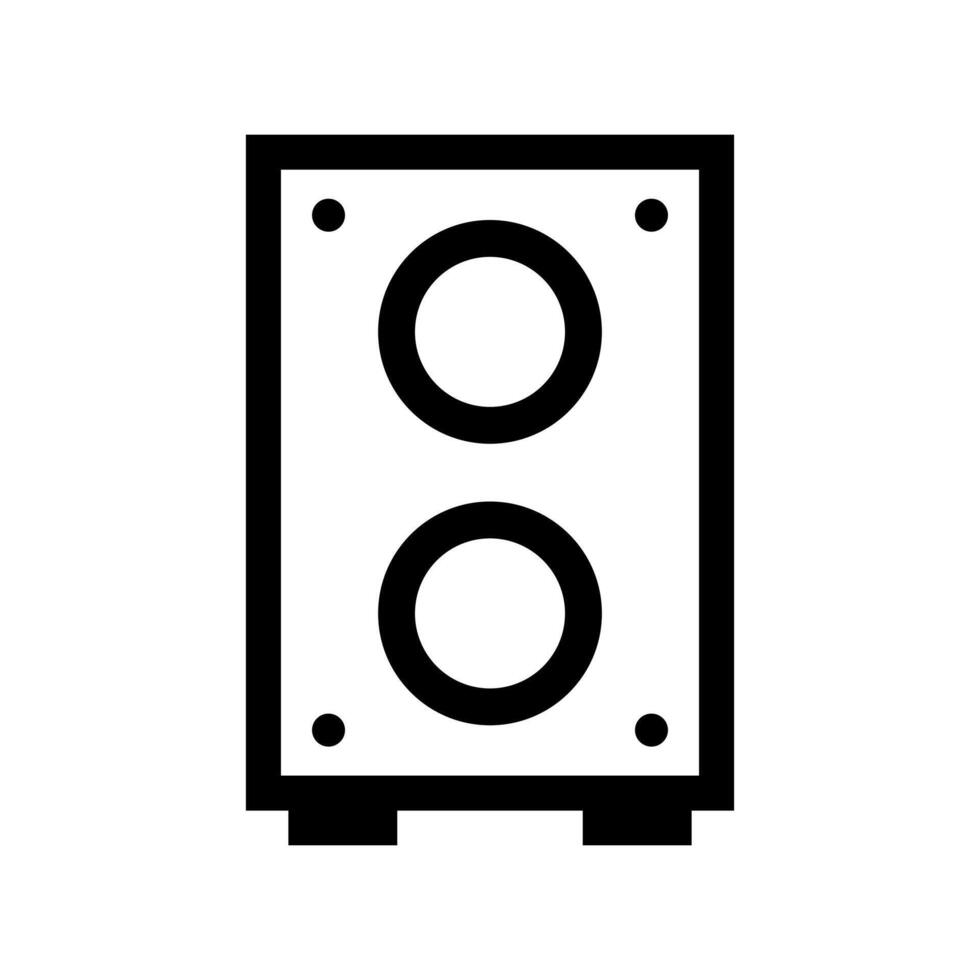 A black and white image of a speaker vector