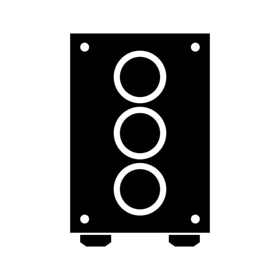 A black and white image of a speaker vector