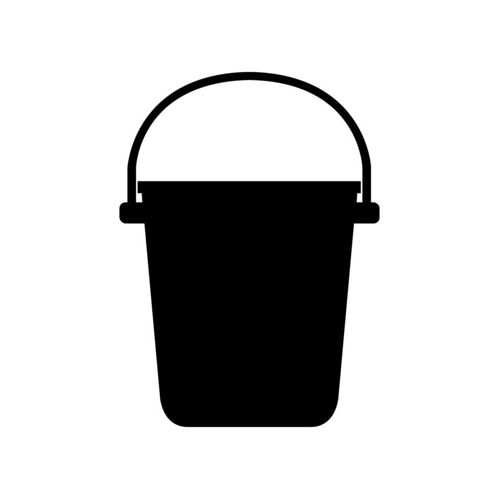 Bucket icon illustration on white background vector