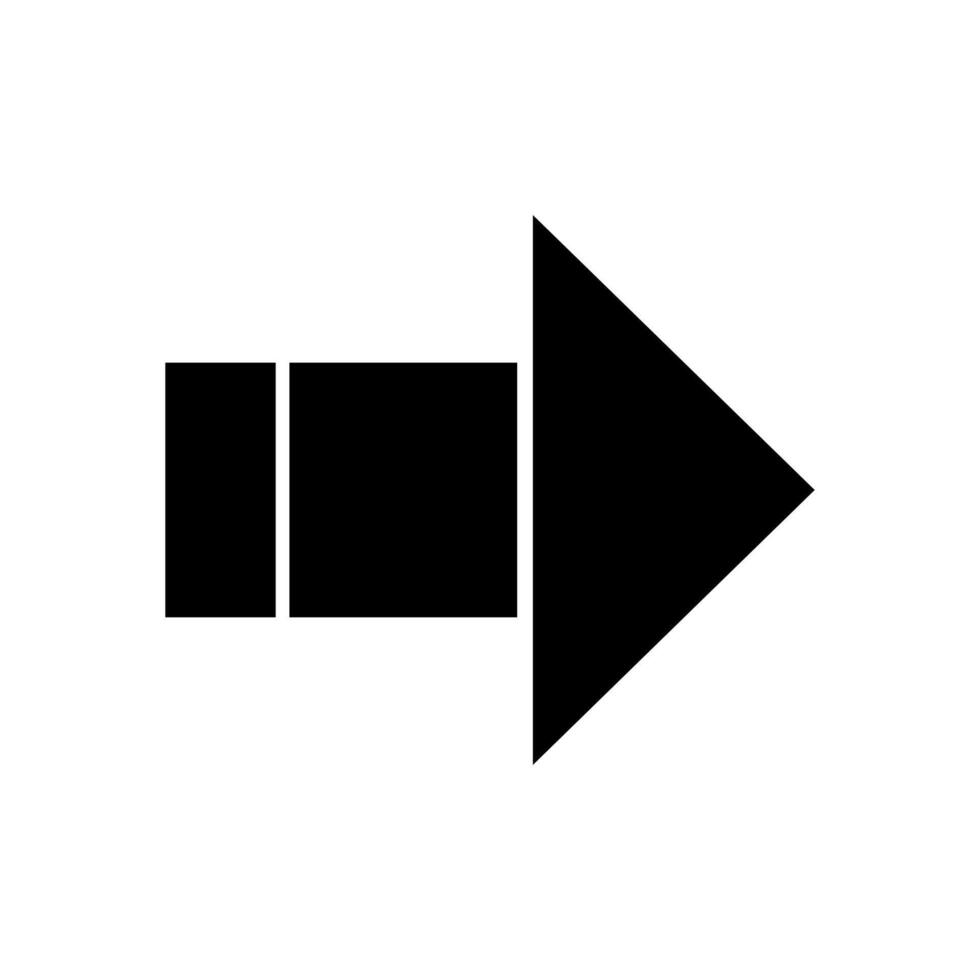 An arrow pointing down on a white background vector