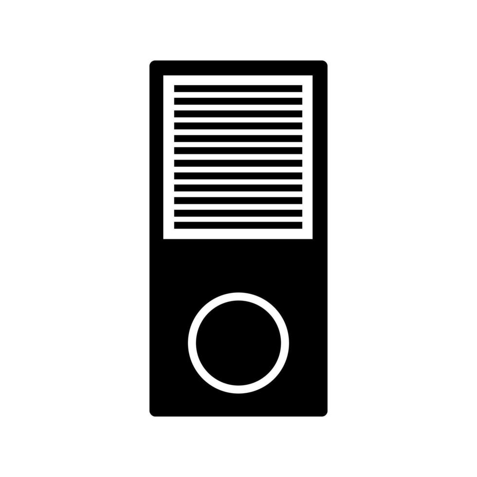 A black and white image of a portable speaker vector