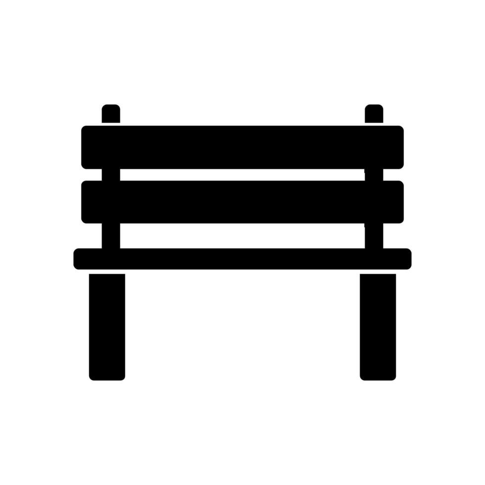 A black and white image of a bench vector