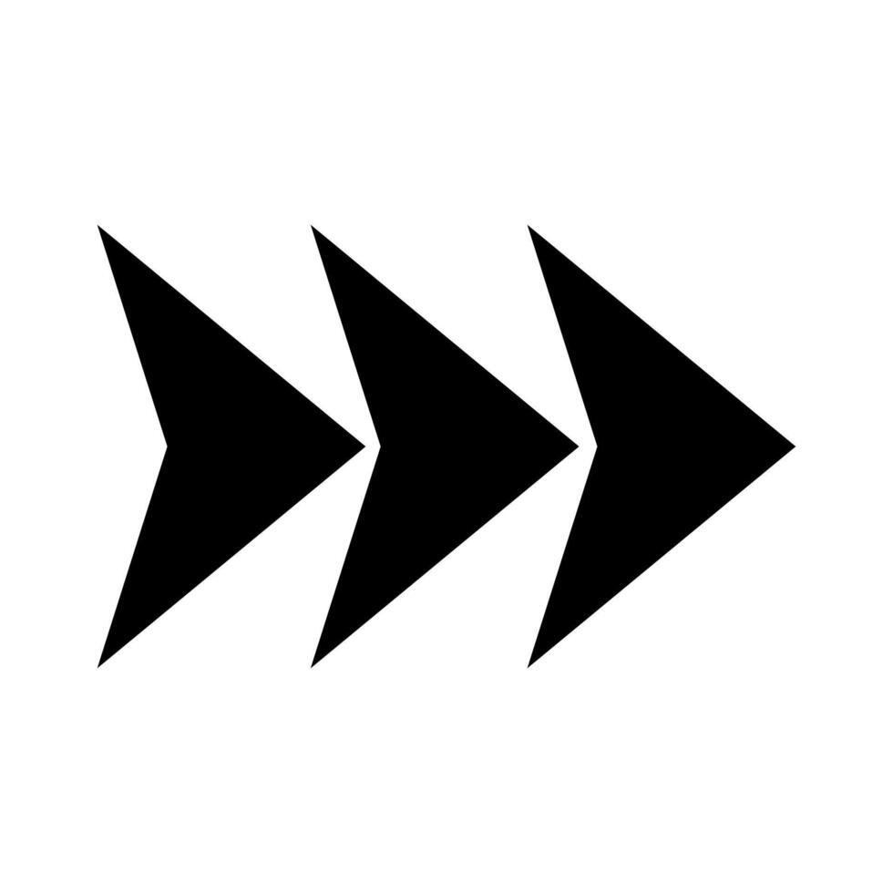 Three arrows pointing in different directions on a white background vector
