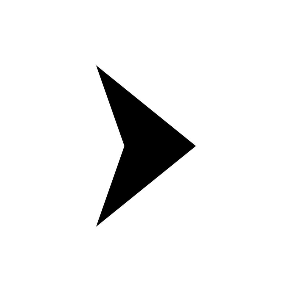 A black arrow pointing down on a white background vector
