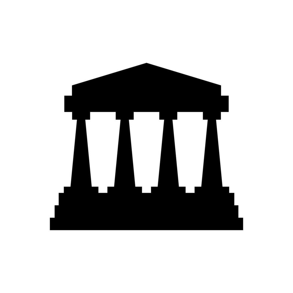An illustration of a building with columns vector