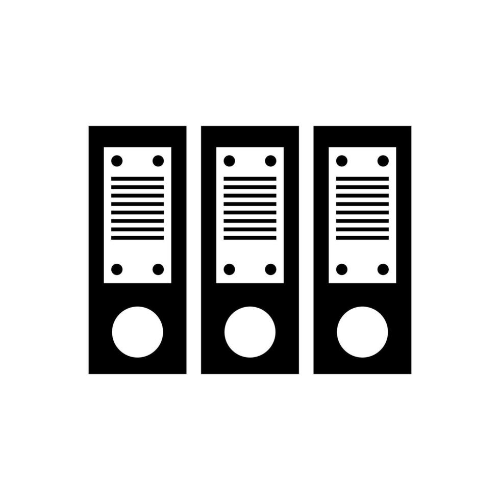 Three file folders on a white background vector