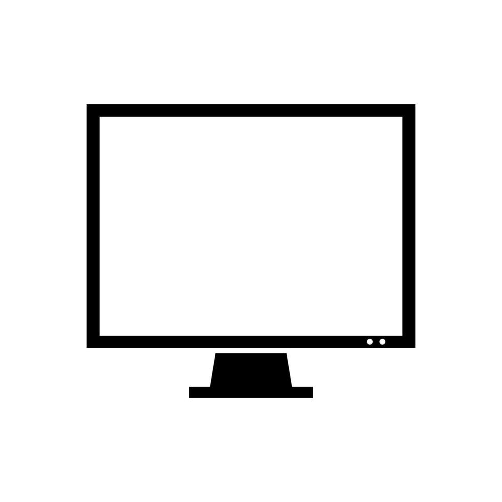 Computer monitor icon illustration vector