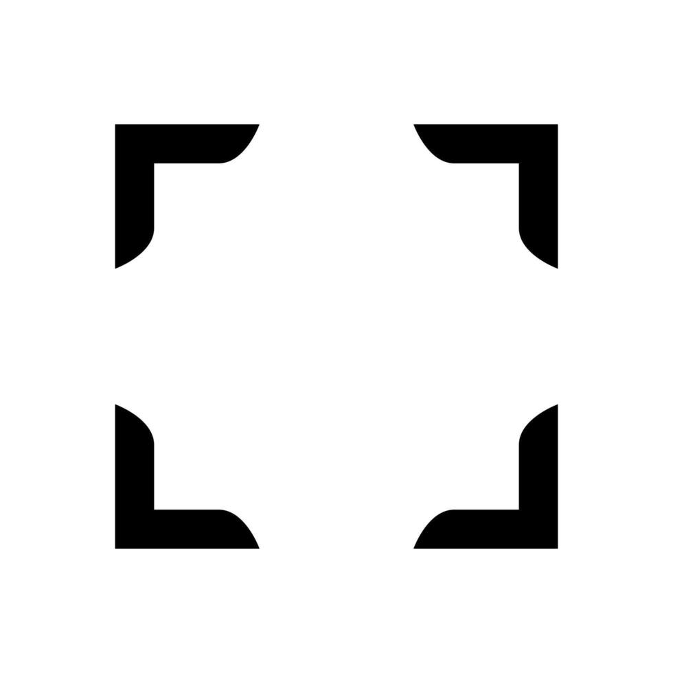 A black and white square with a square in the middle vector