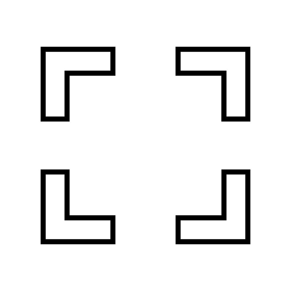 A black and white square with two lines on it vector