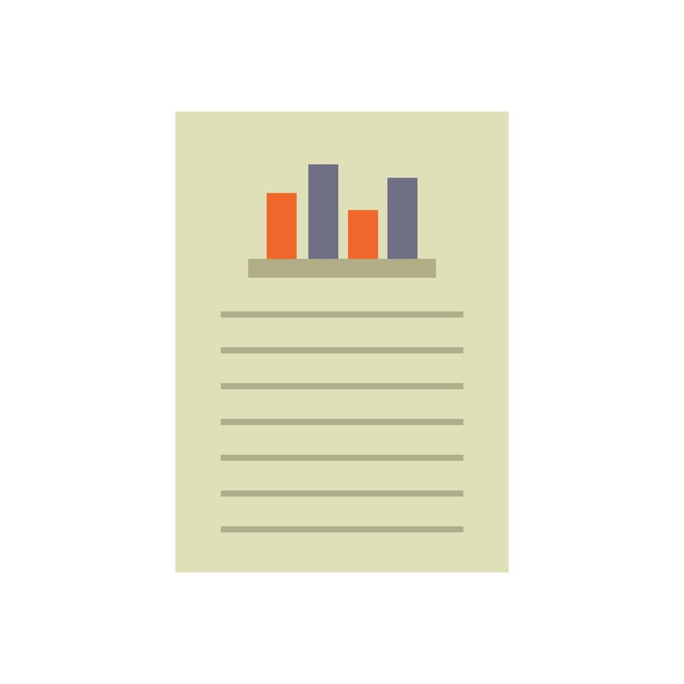 A paper document with a bar graph on it vector