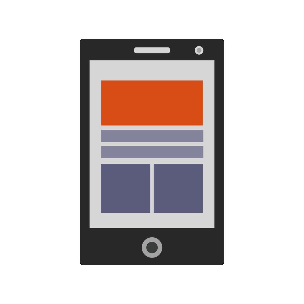 Mobile website design illustration vector