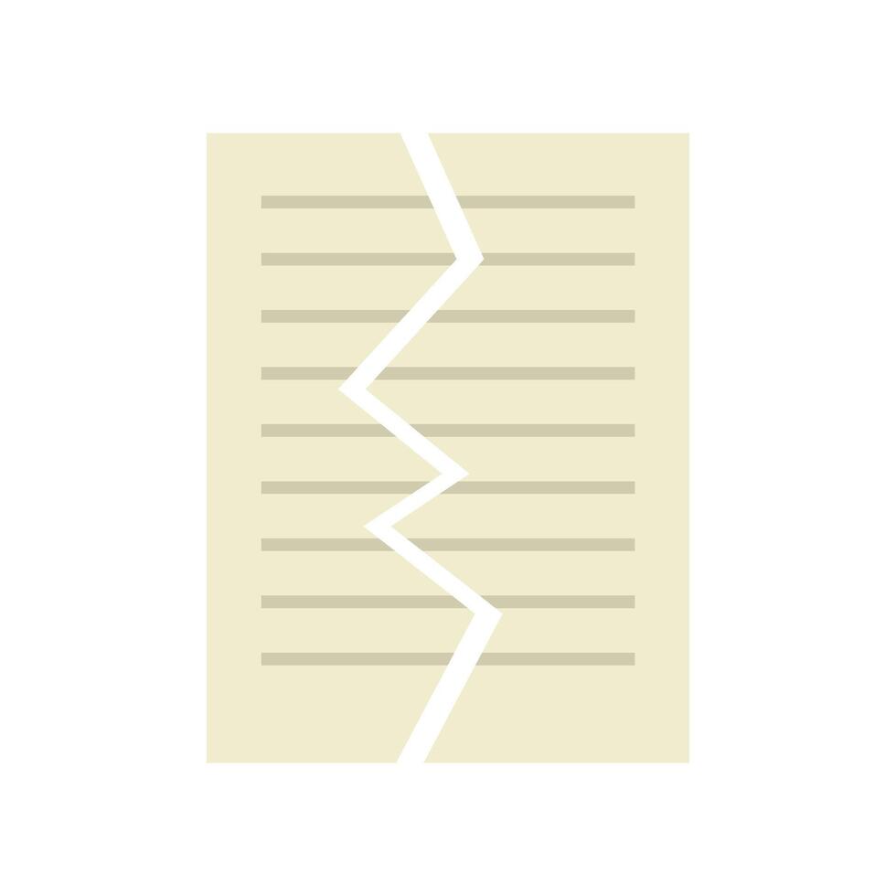 Broken paper icon illustration vector