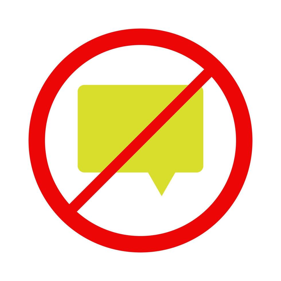 No chat sign vector