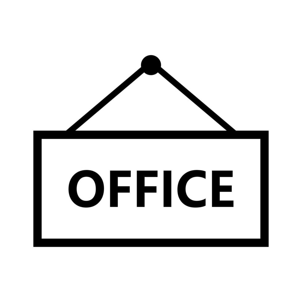 Office sign illustration vector