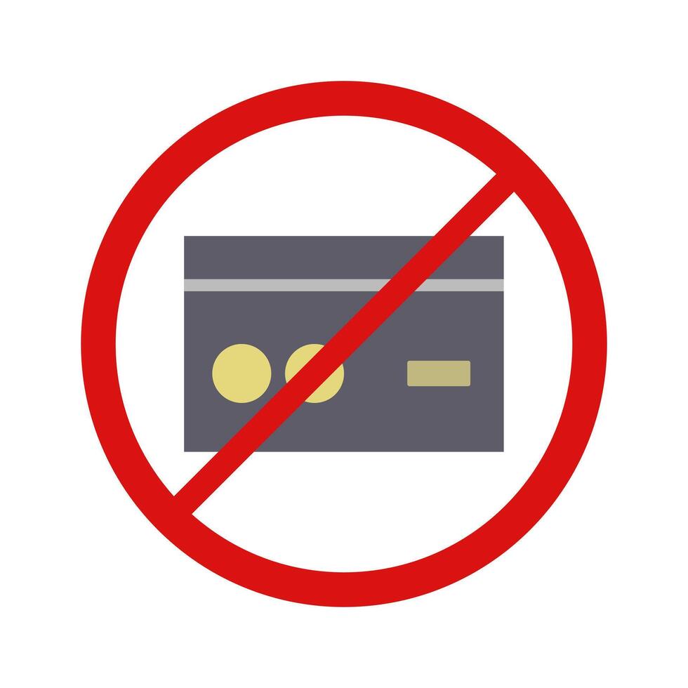 No credit card sign illustration vector