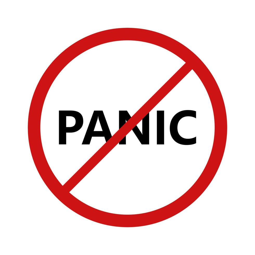 Panic sign on white background vector
