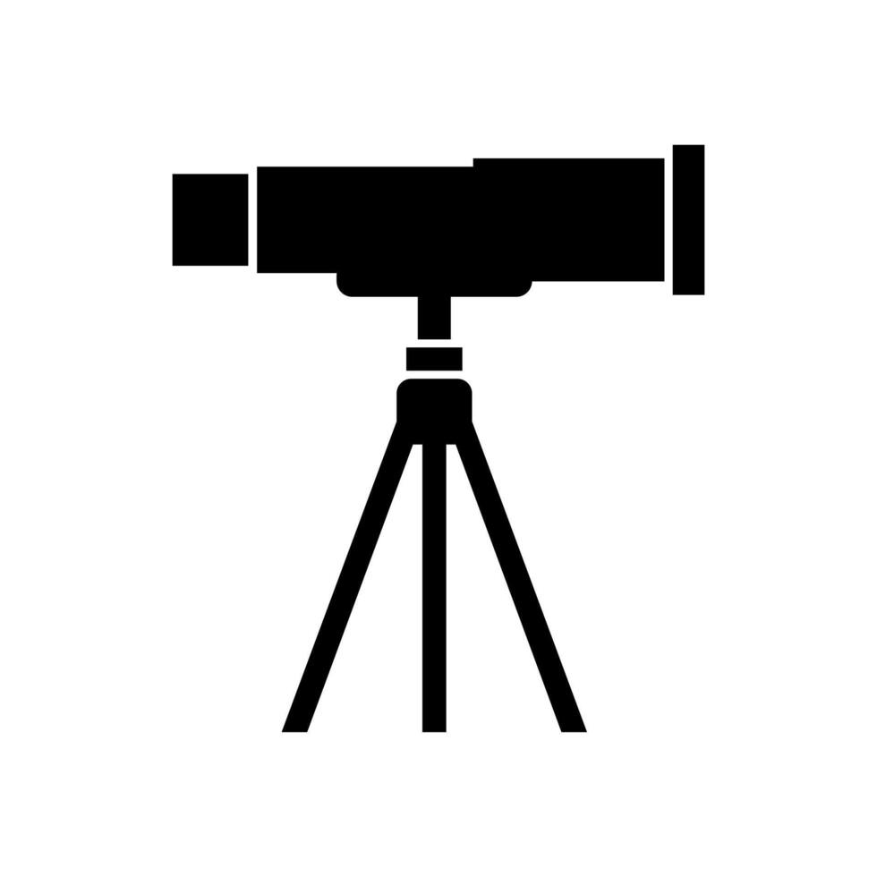 Telescope icon on tripod illustration vector
