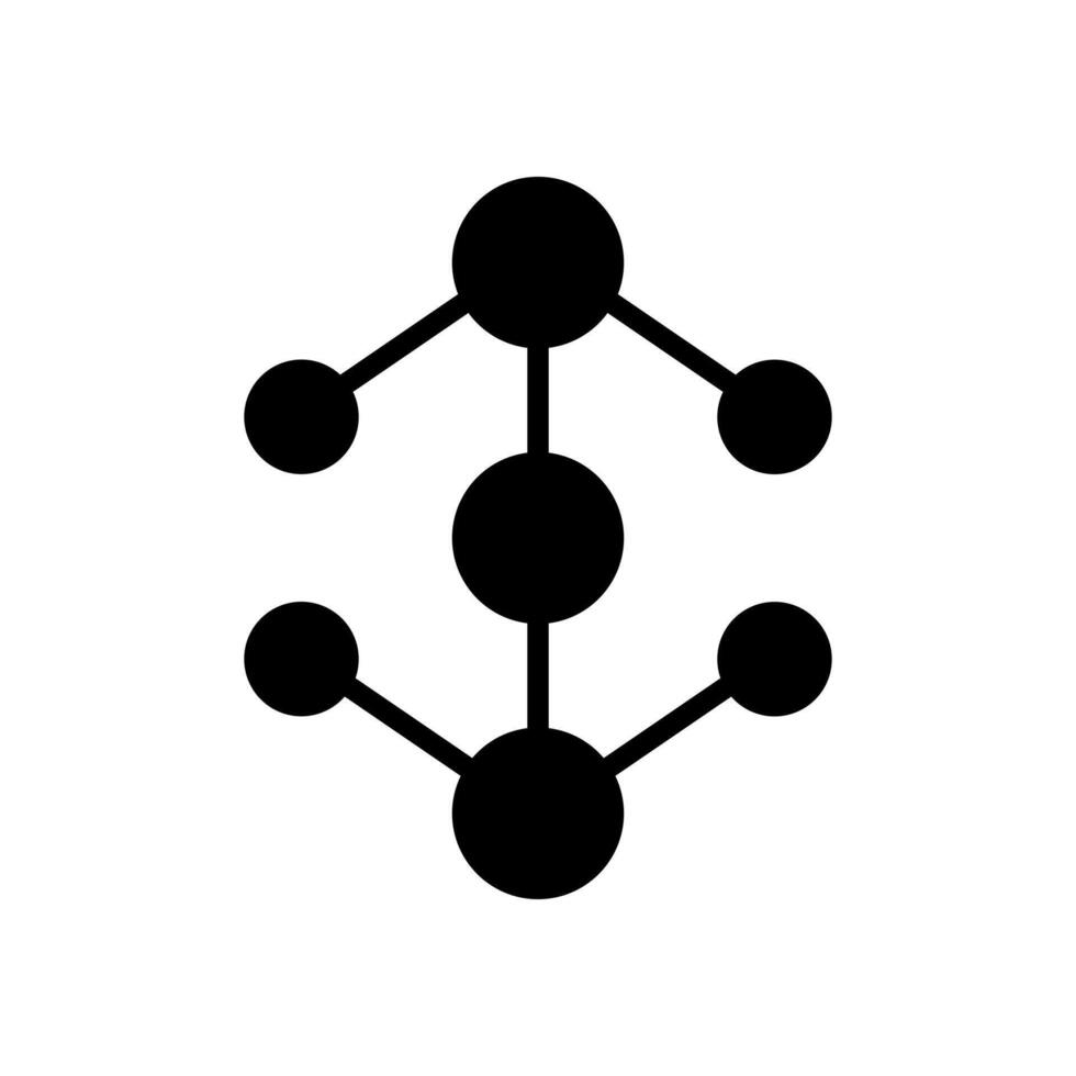 A black and white image of a network of dots vector