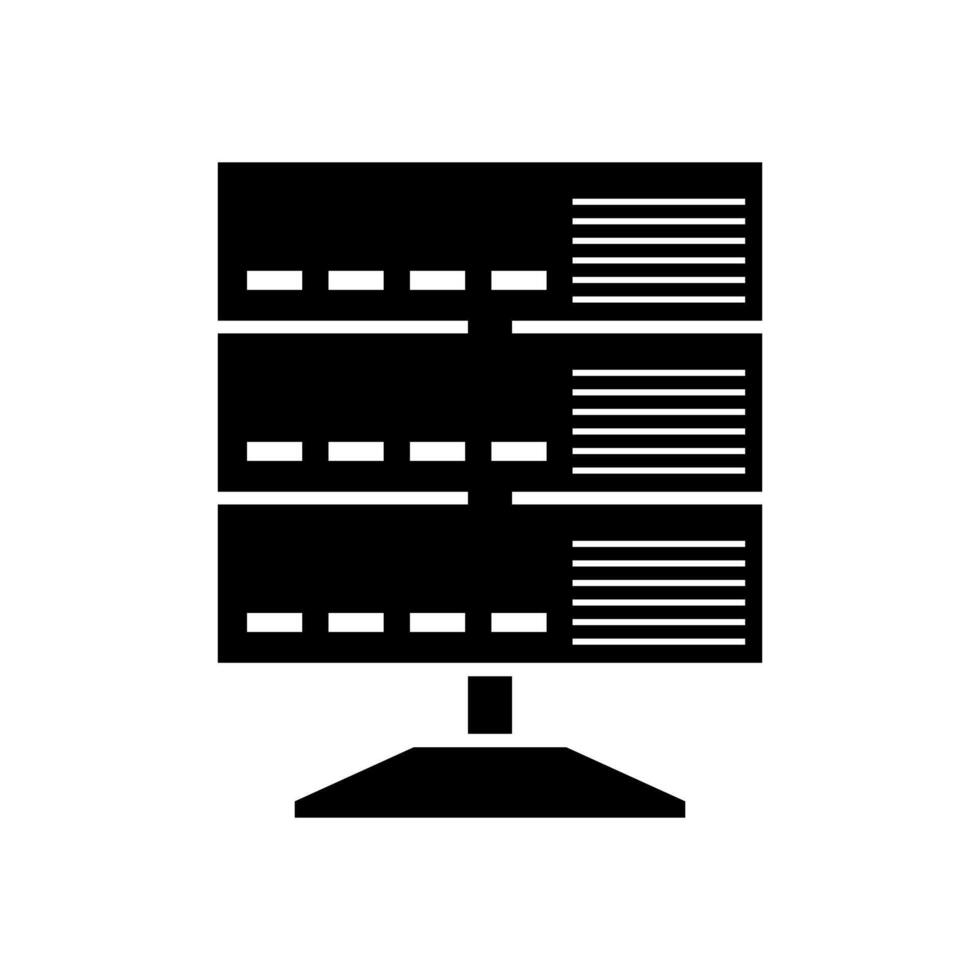 Server rack icon illustration vector