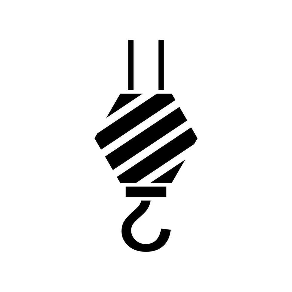 A black and white illustration of a hook vector