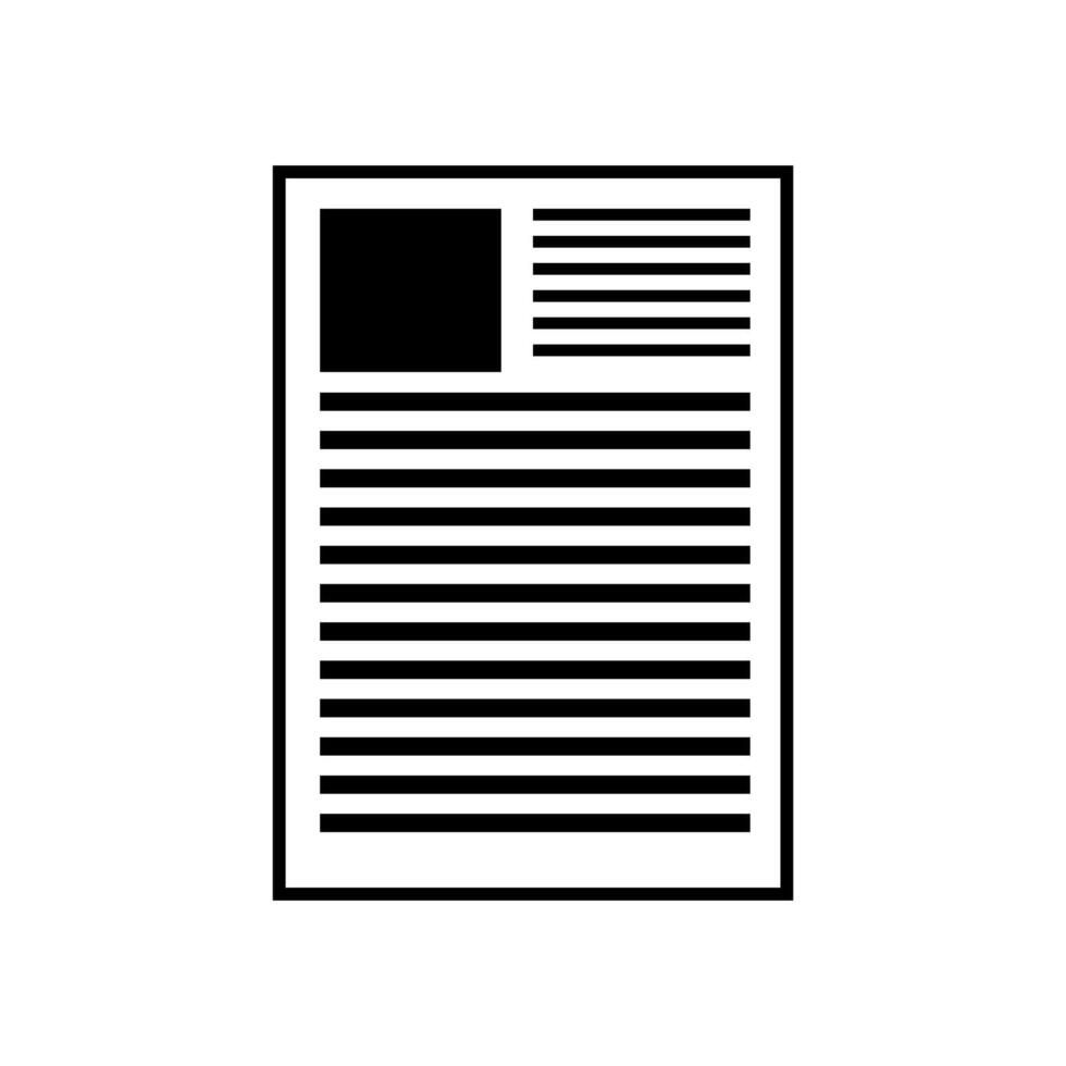 A black and white image of a newspaper vector