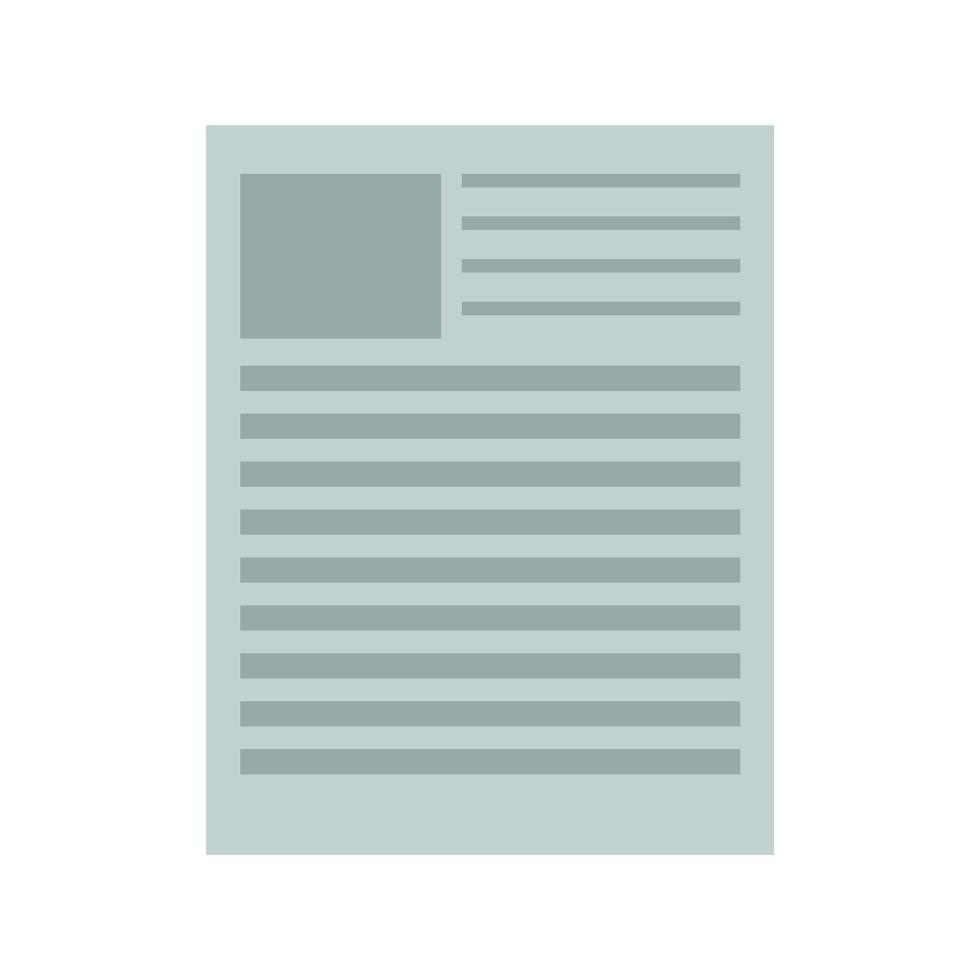 A paper document with a white background vector