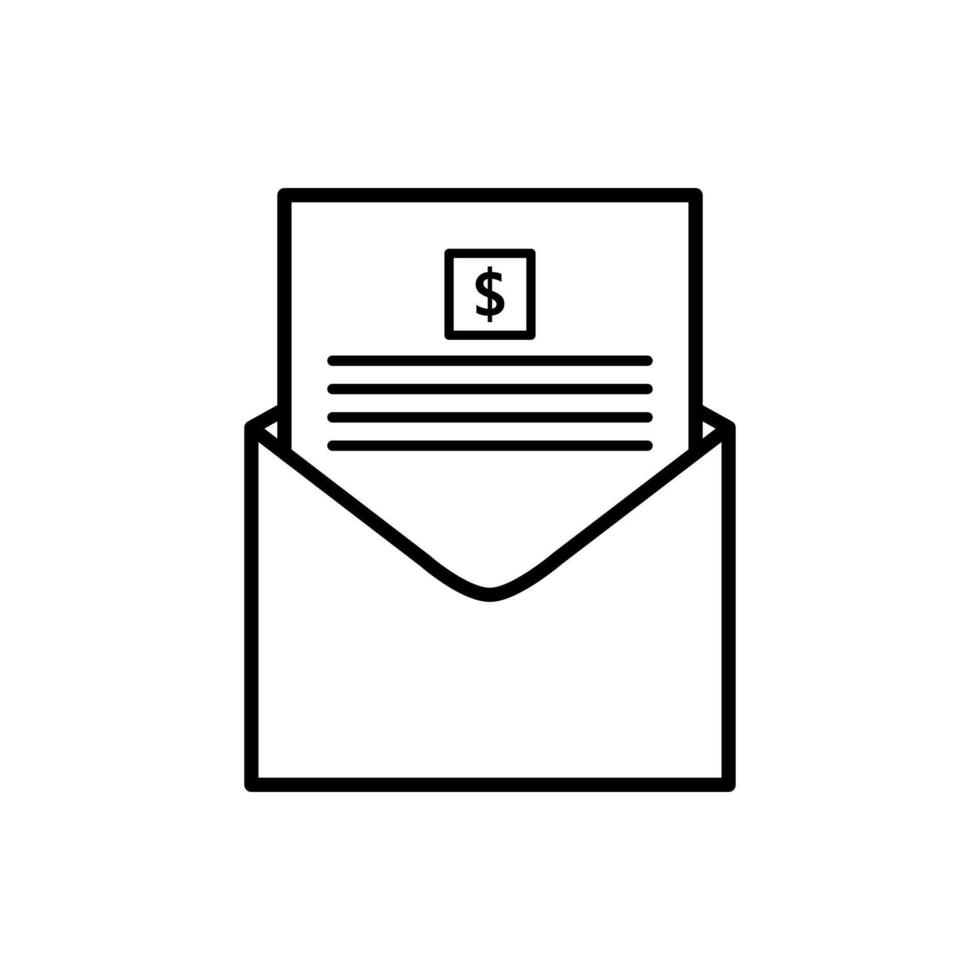 Money envelope icon illustration vector
