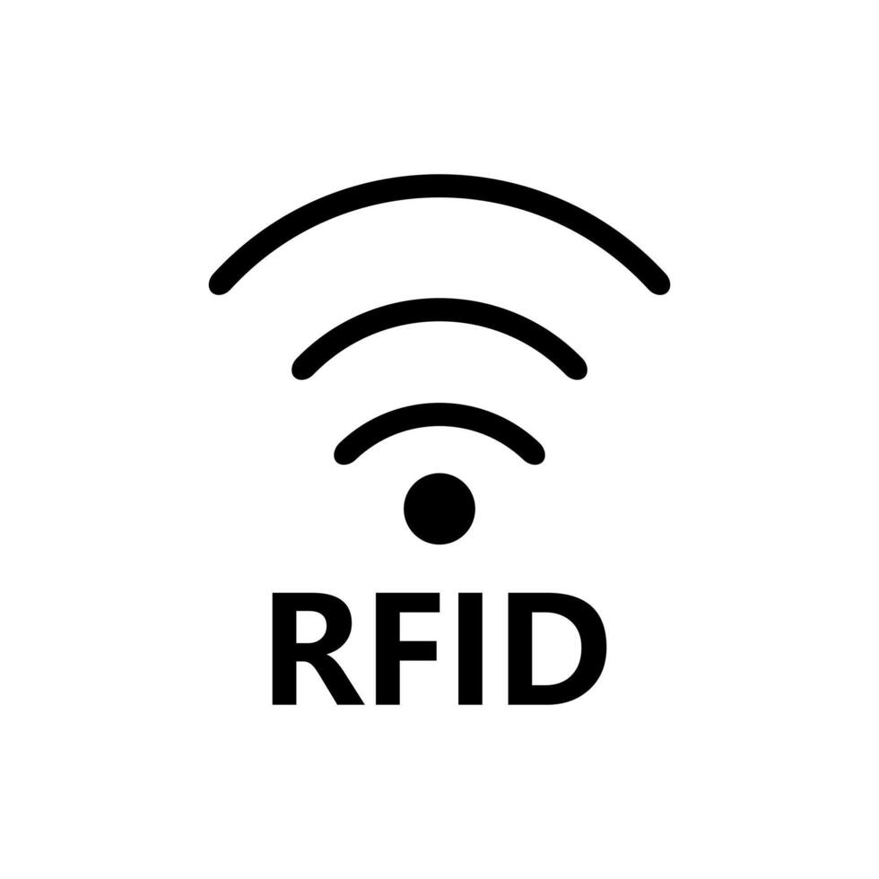 The rfid logo is shown on a white background vector