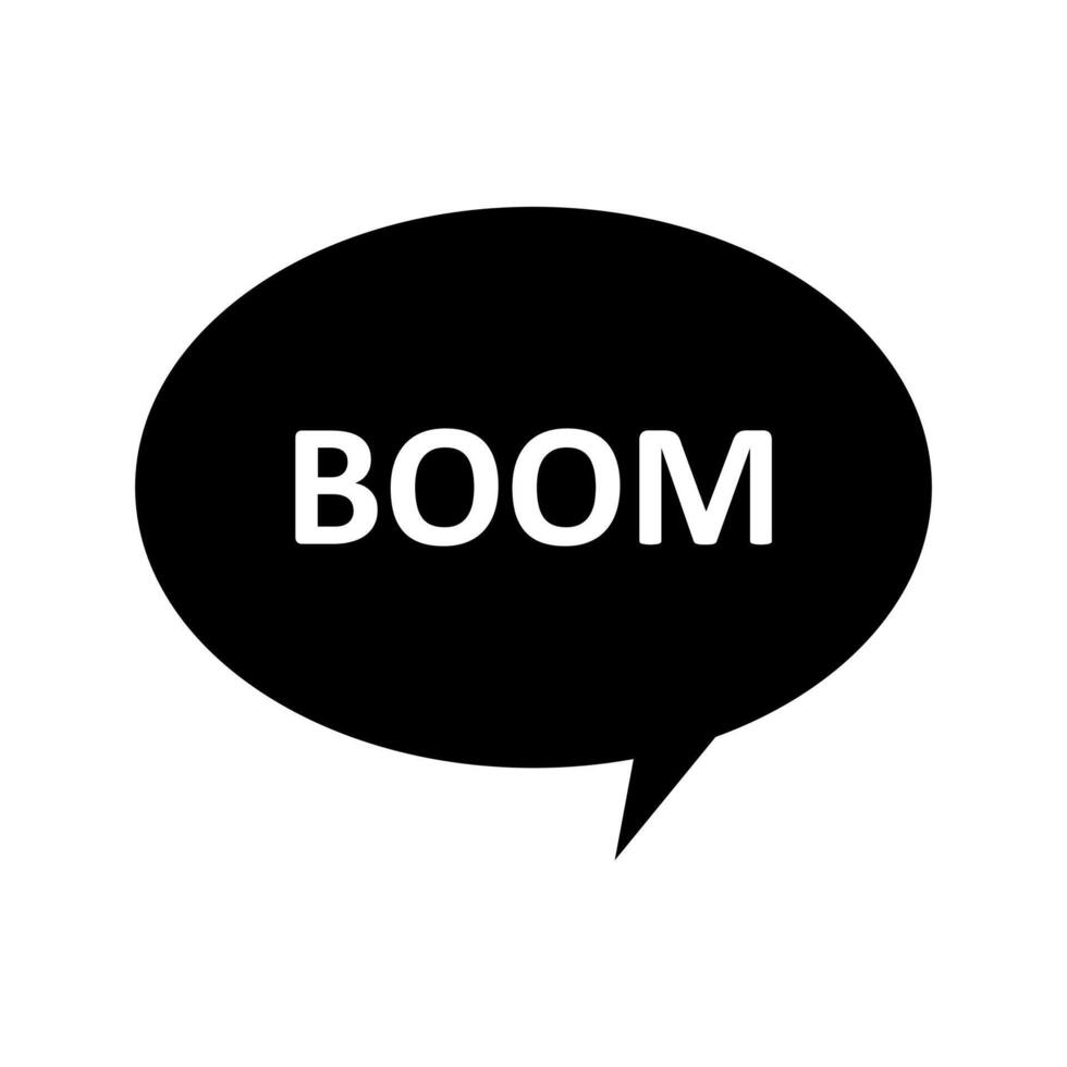 Boom speech bubble icon isolated on white background vector